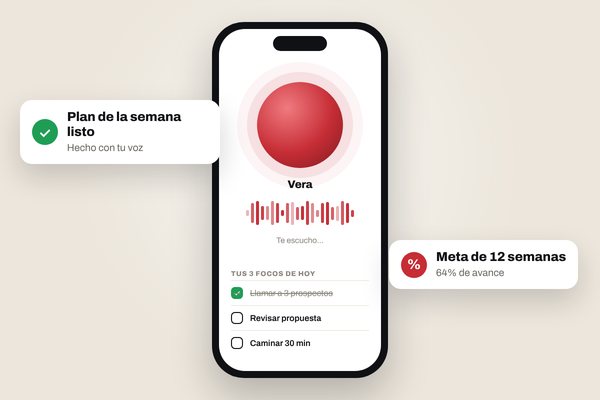 Pantalla ilustrativa: Asistente personal de alto desempeño